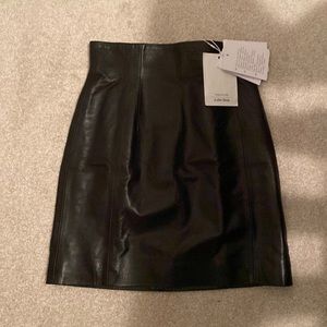 NWT & other stories Stockholm Atelier black leather mini skirt (size 0)